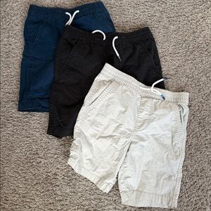 Boys Black and Blue and Tan  Casual Cargo Shorts Set